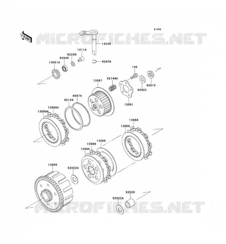 EMBRAYAGE Kawasaki TOUT-TERRAIN 100 1994 KX100  KX100-B4