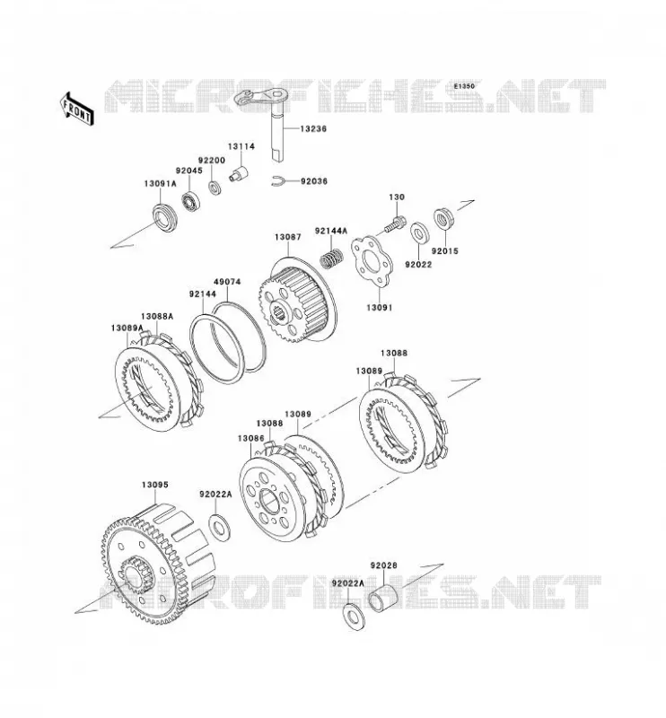EMBRAYAGE Kawasaki TOUT-TERRAIN 100 1996 KX100  KX100-B6