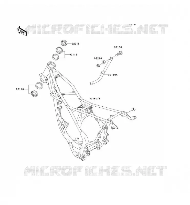 CH&Acirc;SSIS Kawasaki TOUT-TERRAIN 100 1998 KX100  KX100-C1