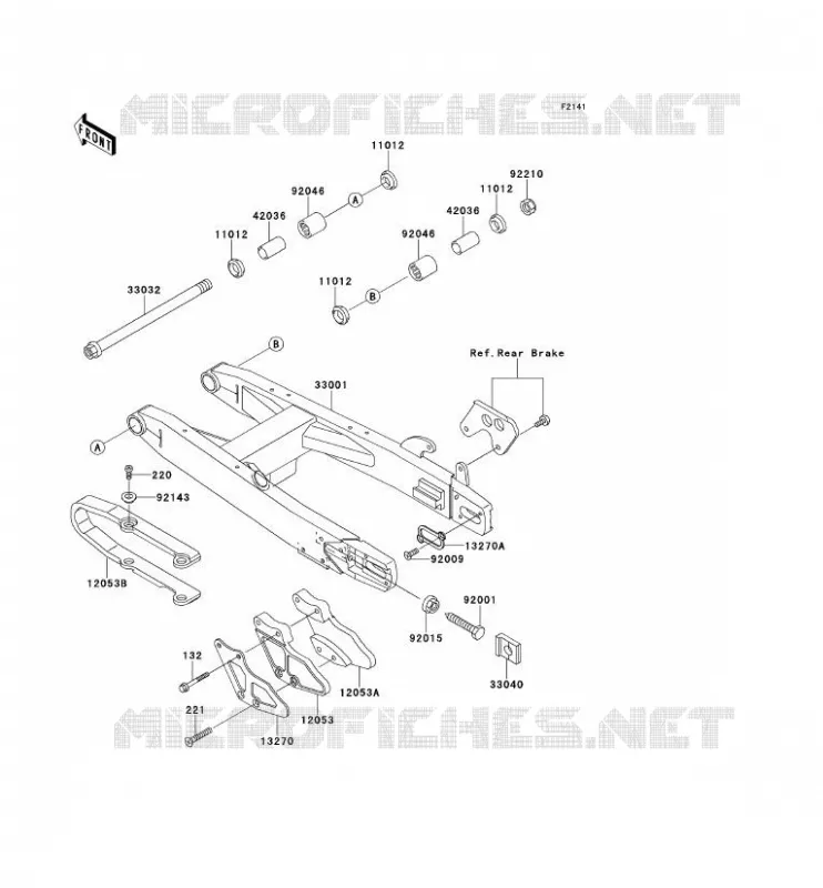 BRAS OSCILLANT Kawasaki TOUT-TERRAIN 100 2000 KX100  KX100-C3