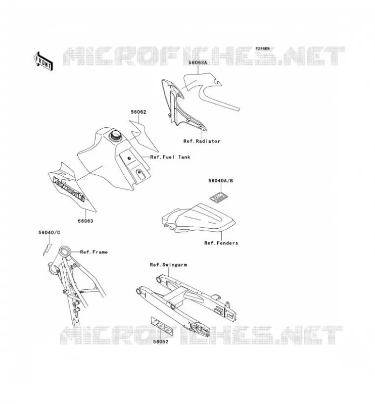 LABEL Kawasaki TOUT-TERRAIN 100 2000 KX100  KX100-C3