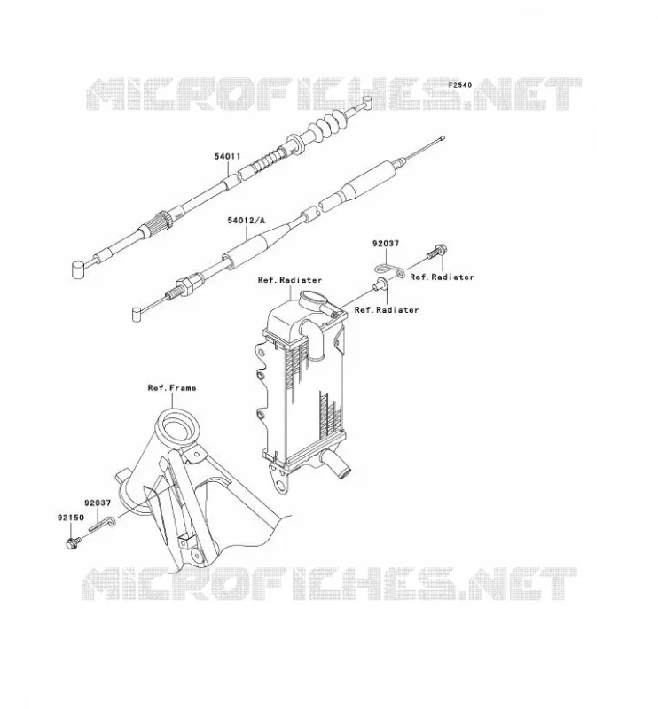 CABLES Kawasaki TOUT-TERRAIN 100 2001 KX100  KX100-D1