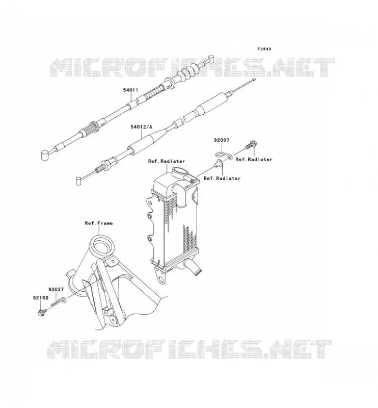 CABLES Kawasaki TOUT-TERRAIN 100 2002 KX100  KX100-D2