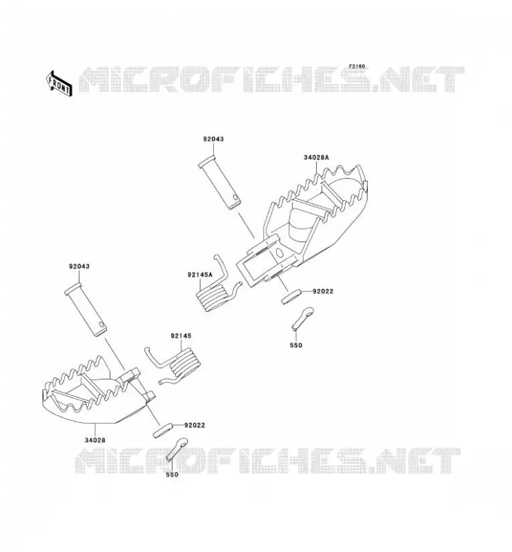 REPOSE PIED Kawasaki TOUT-TERRAIN 100 2002 KX100  KX100-D2