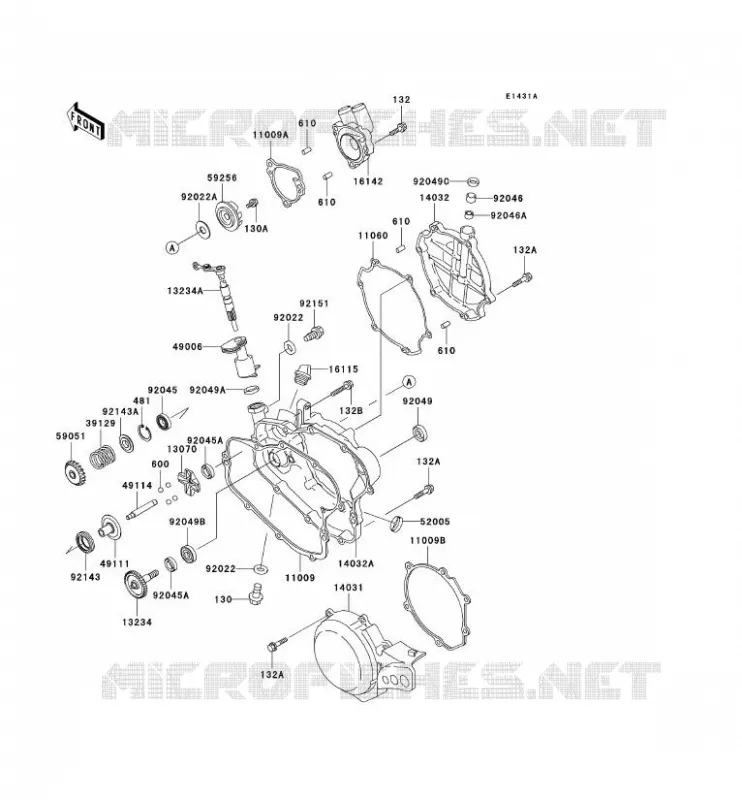 COUVERCLES MOTEUR Kawasaki TOUT-TERRAIN 100 2003 KX100  KX100-D3
