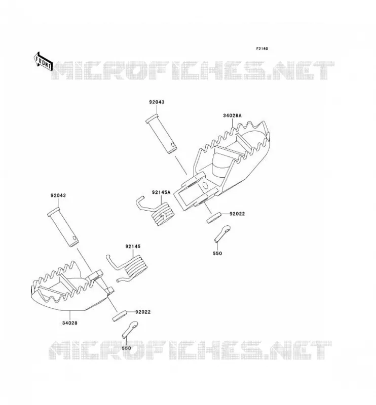 REPOSE PIED Kawasaki TOUT-TERRAIN 100 2003 KX100  KX100-D3