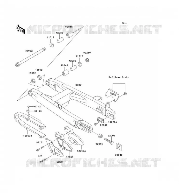 BRAS OSCILLANT Kawasaki TOUT-TERRAIN 100 2008 KX100  KX100D8F