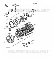 EMBRAYAGE pour Kawasaki KX125 1989
