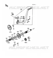 MECANISME DE KICK pour Kawasaki KX125 1989