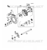 MOYEU ARRIERE pour Kawasaki KX125 1989