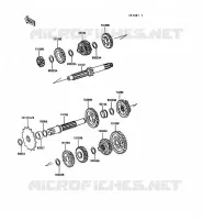 TRANSMISSION pour Kawasaki KX125 1989
