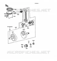 VILEBREQUIN/PISTON pour Kawasaki KX125 1989