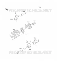 BARILLET/FOURCHETTE pour Kawasaki KX125 1990