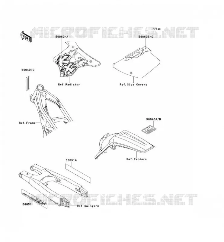 LABEL Kawasaki TOUT-TERRAIN 125 1994 KX125  KX125-K1