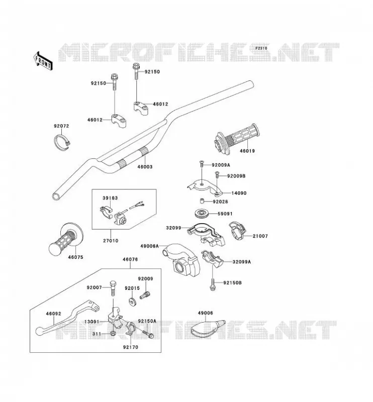 GUIDON Kawasaki TOUT-TERRAIN 125 1994 KX125  KX125-K1