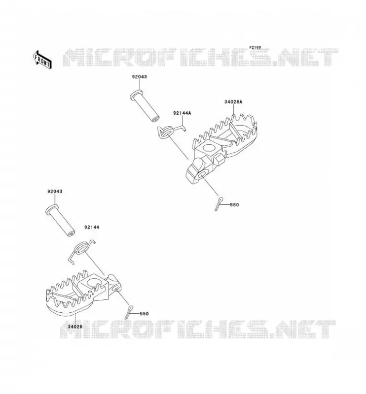REPOSE PIED Kawasaki TOUT-TERRAIN 125 1994 KX125  KX125-K1