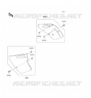 CACHE LAT&Eacute;RAL pour Kawasaki KX125 1997