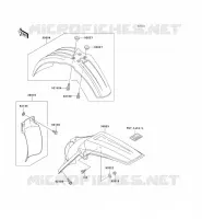 GARDE BOUE pour Kawasaki KX125 1997