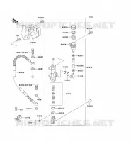 MAITRE CYLINDRE ARRI&Egrave;RE pour Kawasaki KX125 1997