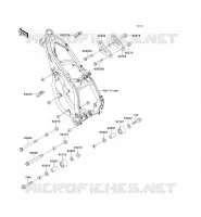 PIECE DE CADRE (COUVERTURE) pour Kawasaki KX125 1997
