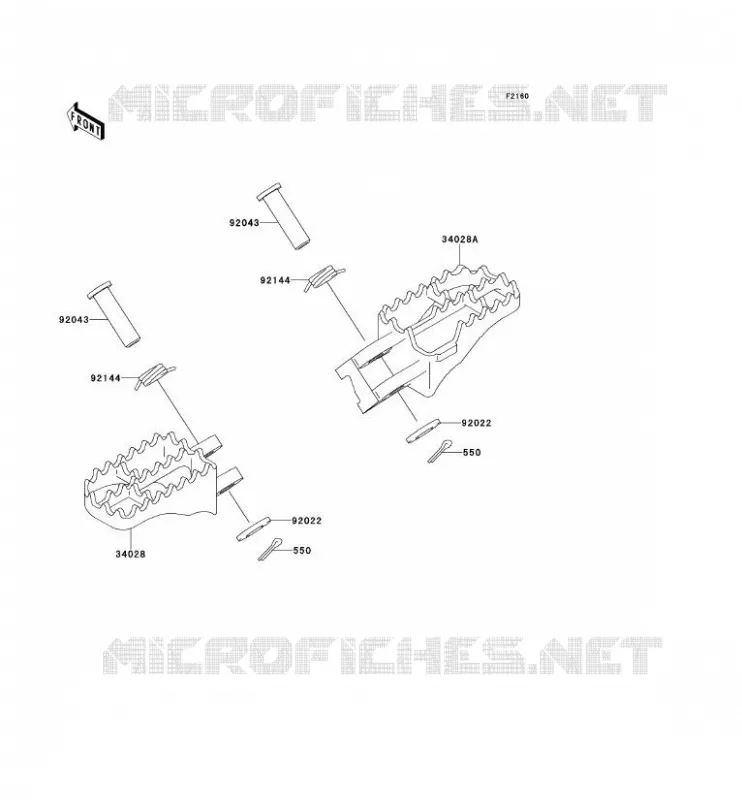 REPOSE PIED Kawasaki TOUT-TERRAIN 125 1998 KX125  KX125-K5