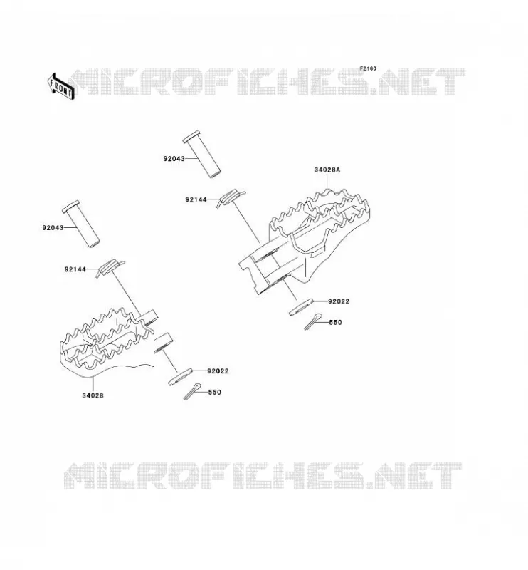 REPOSE PIED Kawasaki TOUT-TERRAIN 125 1999 KX125  KX125-L1