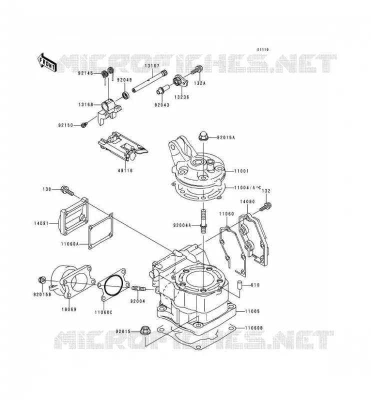 CULASSE/CYLINDRE Kawasaki TOUT-TERRAIN 125 2000 KX125  KX125-L2