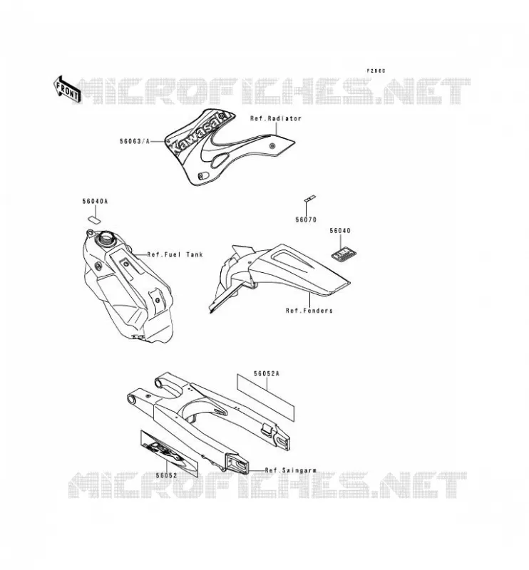 LABEL Kawasaki TOUT-TERRAIN 125 2000 KX125  KX125-L2