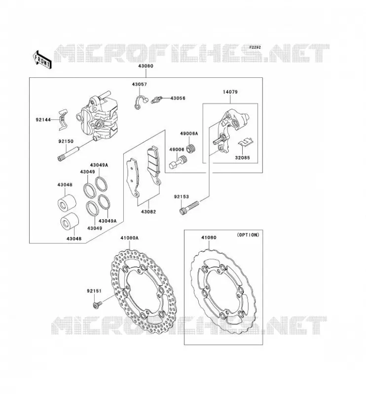 FREIN AVANT Kawasaki TOUT-TERRAIN 125 2007 KX125  KX125M7F