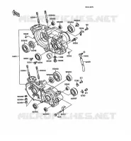 CARTER MOTEUR(S) pour Kawasaki KX250 1988