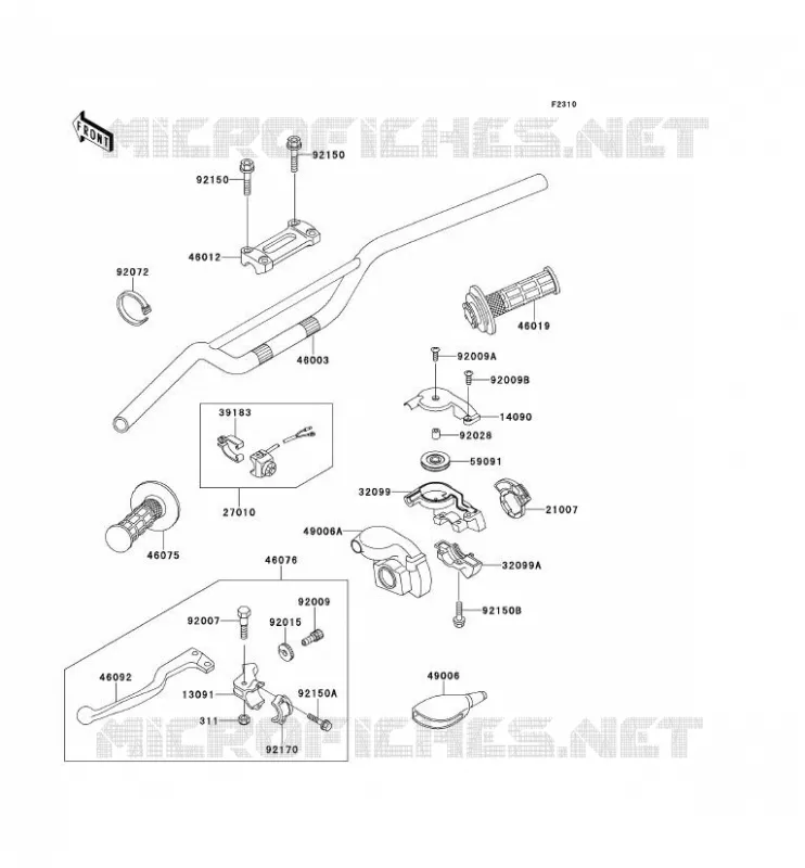 GUIDON Kawasaki TOUT-TERRAIN 250 1993 KX250  KX250-J2