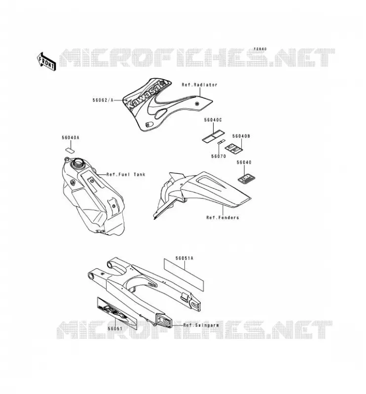 LABEL Kawasaki TOUT-TERRAIN 250 1999 KX250  KX250-L1