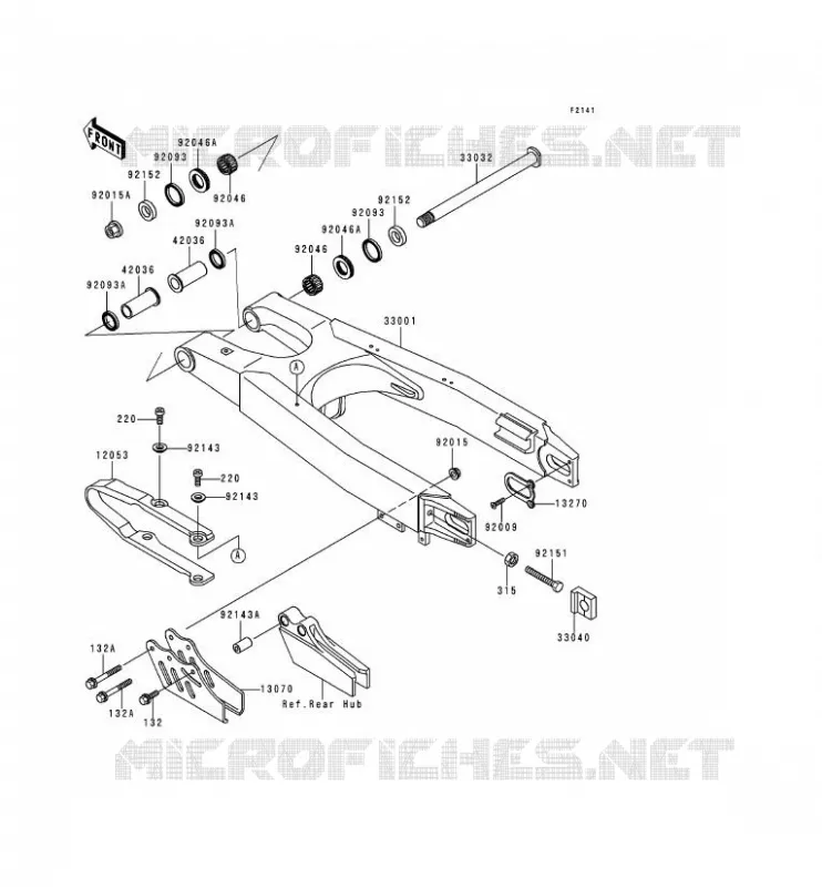 BRAS OSCILLANT Kawasaki TOUT-TERRAIN 250 2000 KX250  KX250-L2