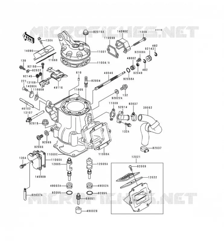 CULASSE/CYLINDRE Kawasaki TOUT-TERRAIN 250 2000 KX250  KX250-L2