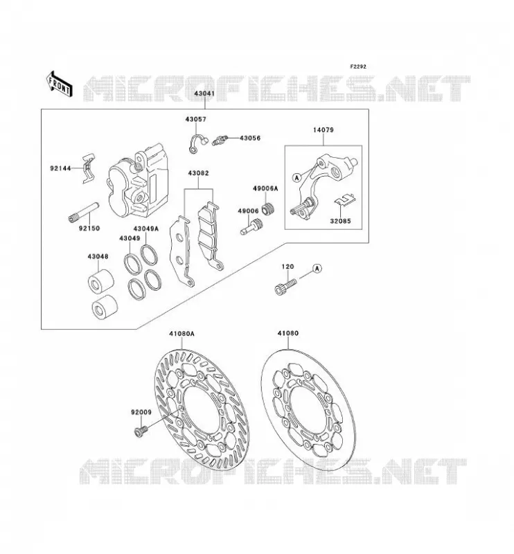 FREIN AVANT Kawasaki TOUT-TERRAIN 250 2001 KX250  KX250-L3