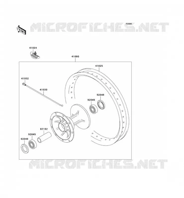 PIECE EN OPTION Kawasaki TOUT-TERRAIN 250 2003 KX250  KX250-M1