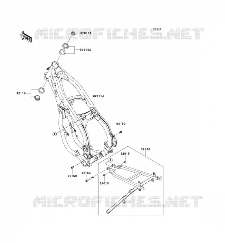 CH&Acirc;SSIS Kawasaki TOUT-TERRAIN 250 2004 KX250  KX250-M2