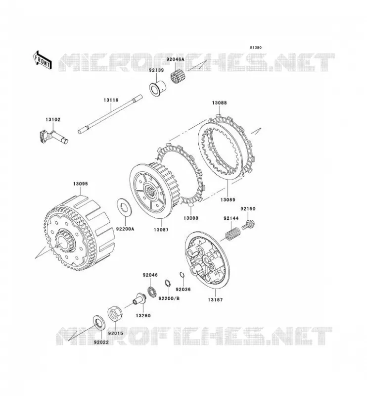 EMBRAYAGE Kawasaki TOUT-TERRAIN 250 2005 KX250  KX250-R1