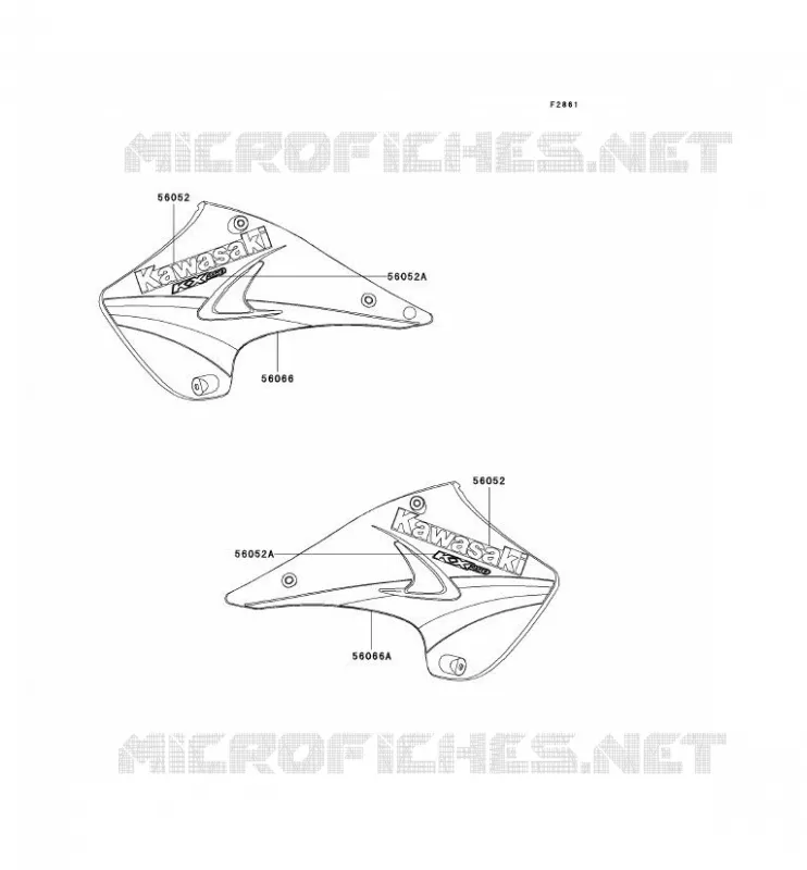 STICKER Kawasaki TOUT-TERRAIN 250 2005 KX250  KX250-R1