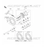 MOYEU ARRIERE pour Kawasaki KX250 2007