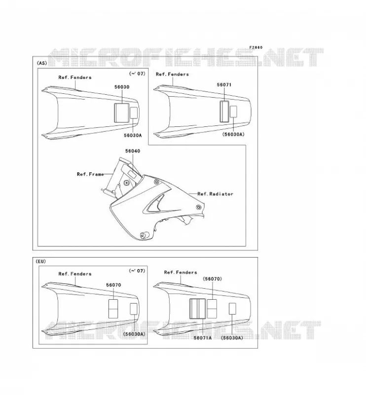 LABEL Kawasaki TOUT-TERRAIN 250 2007 KX250  KX250R7F