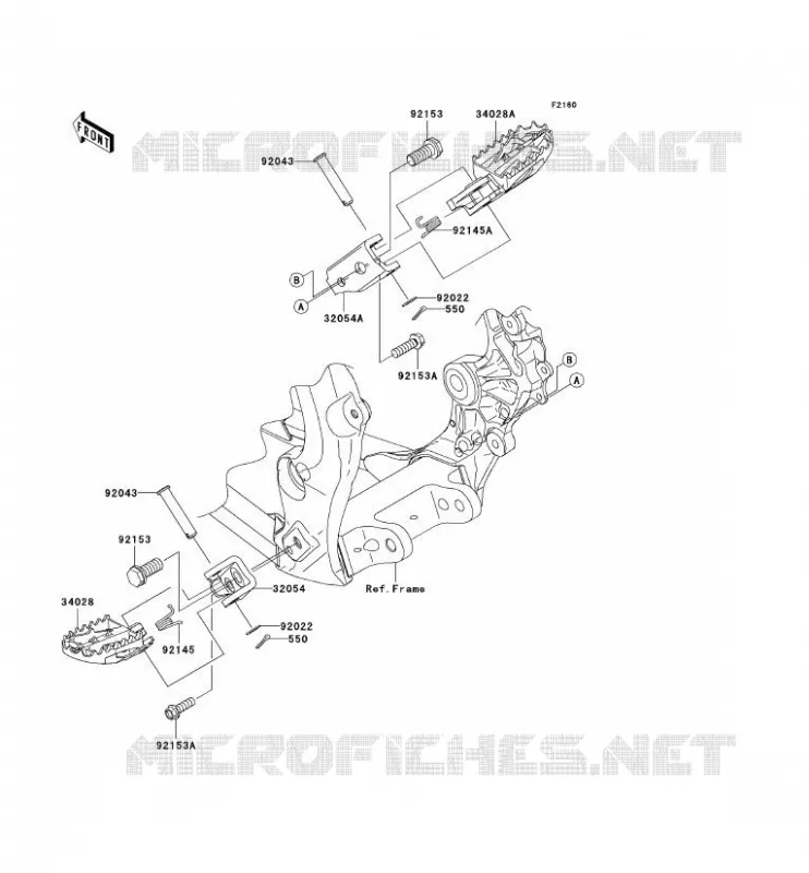 REPOSE PIED Kawasaki TOUT-TERRAIN 250 2009 KX250F  KX250W9F