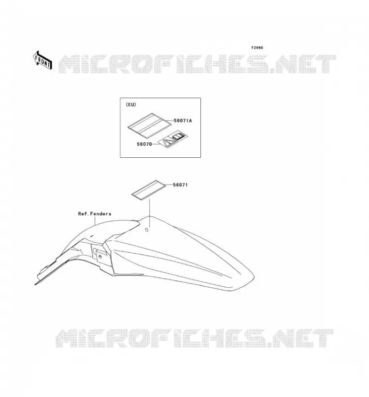 LABEL Kawasaki TOUT-TERRAIN 250 2009 KX250F  KX250W9FA