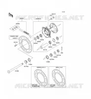 MOYEU ARRIERE pour Kawasaki KX250F 2009