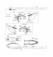 STICKER(EBONY) pour Kawasaki KX250F 2009
