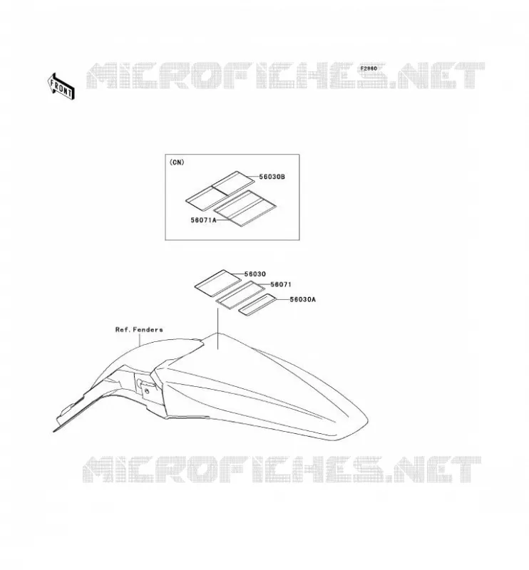 LABEL Kawasaki TOUT-TERRAIN 250 2010 KX250F  KX250XAFB