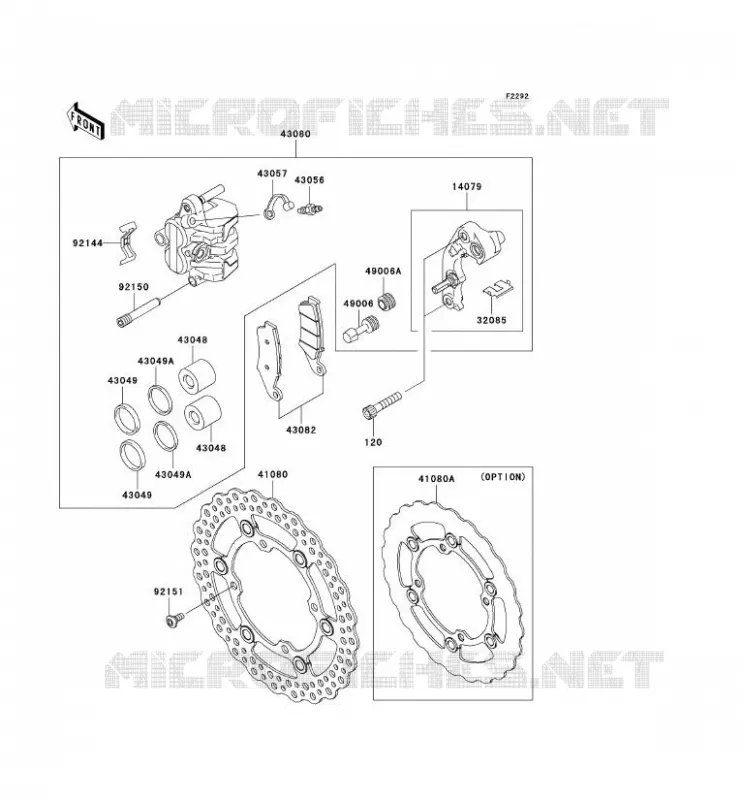 FREIN AVANT Kawasaki TOUT-TERRAIN 250 2012 KX250F  KX250YCF
