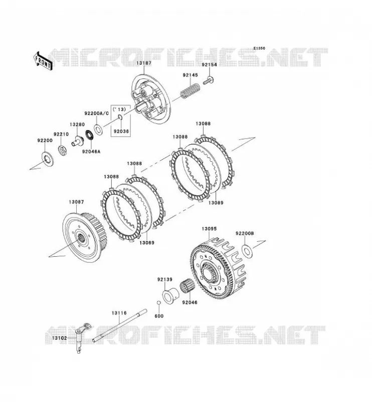 EMBRAYAGE Kawasaki TOUT-TERRAIN 250 2013 KX250F  KX250ZDF