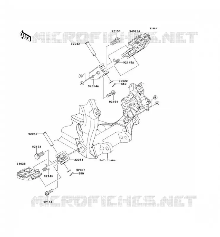 REPOSE PIED Kawasaki TOUT-TERRAIN 250 2013 KX250F  KX250ZDF