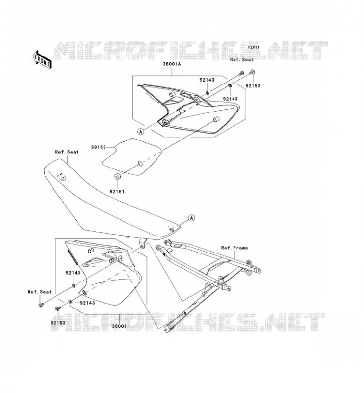 CACHE LAT&Eacute;RAL Kawasaki TOUT-TERRAIN 450 2006 KX450F  KX450D6F